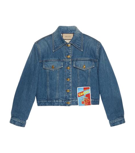 gucci denim jacket cherry|gucci denim jacket price.